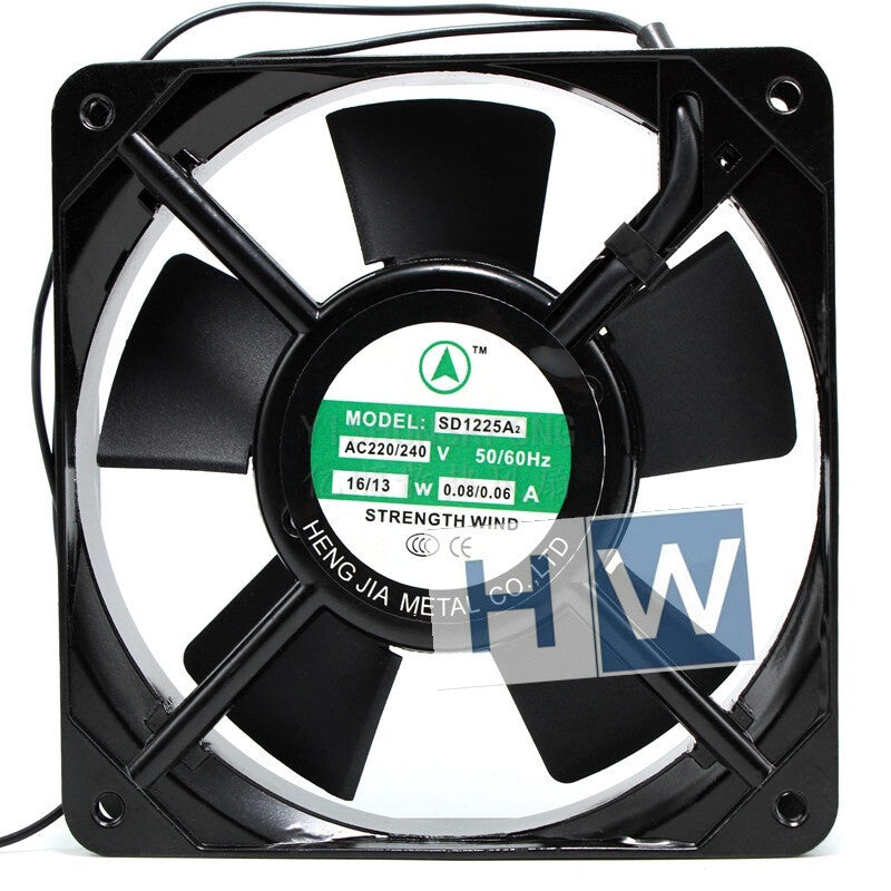 1PC SD1225A2 AC220-240V 16/13W 0.08/0.06A 2-wire Cabinet Axial Flow Cooling Fan