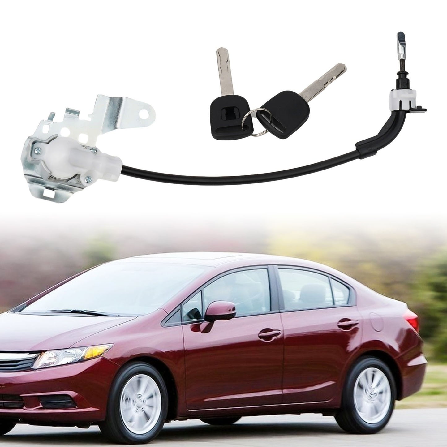 Easy Installation Driver Door Lock Cylinder & Keys For CIVIC 2006 2011
