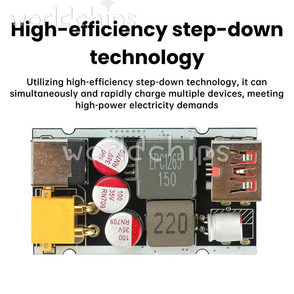 DC 9-35V 205W High-power Fast Charging Full Protocol Step-down Charging Module