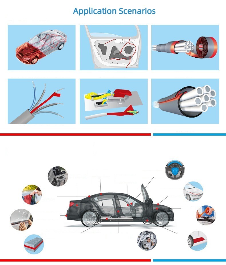5 Rolls Tesa 51618 25m X 19mm Cloth Tape Sound insulation and noise reduction