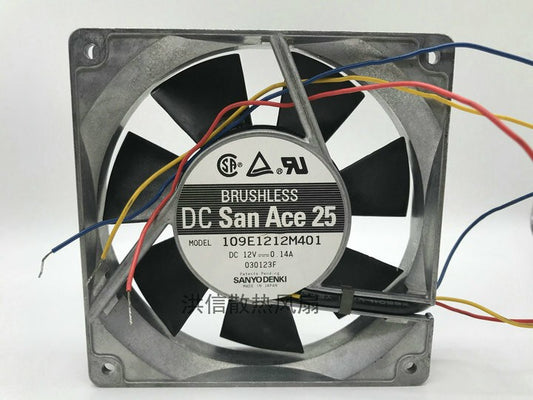 SANYO 109E1212M401 12025 12V 0.14A 120*25MM 12cm 3-wire cooling fan