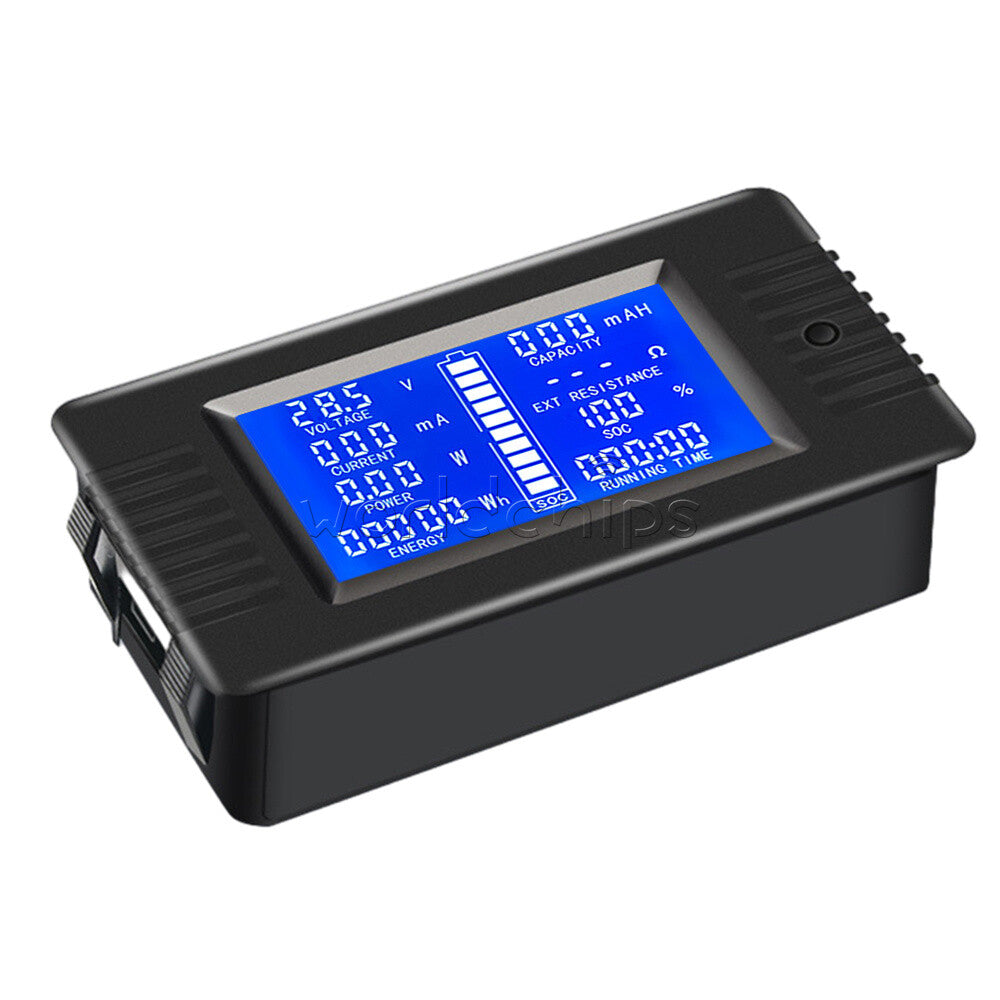 8-120V LCD Digital Voltage Current Power Meter Multifunction Battery Coulometer