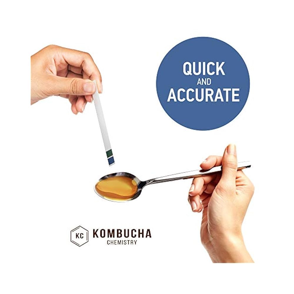 pH Test Strips for Kombucha, 0-6 Range (0.5 Steps), 100-Piece Kit