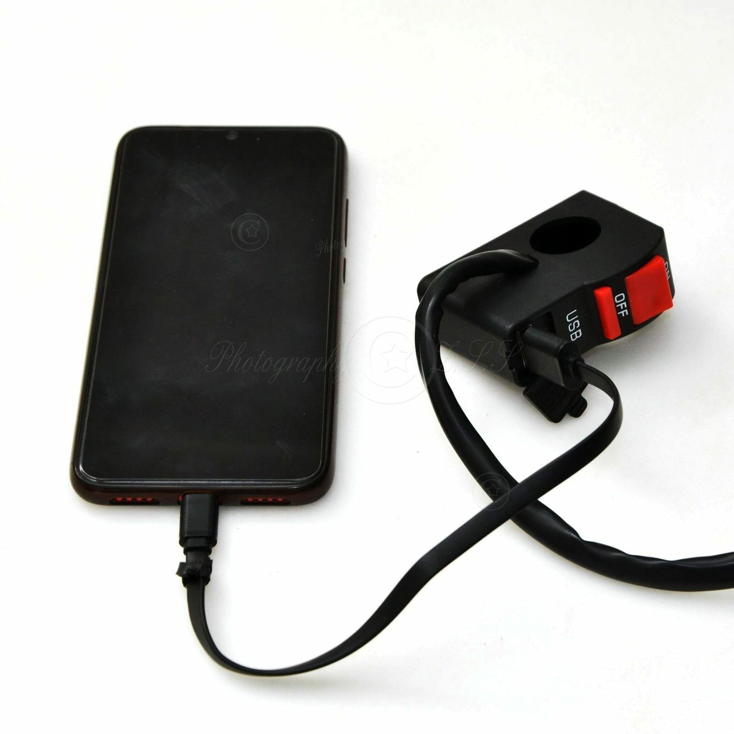 Double Flash Switch & 5V 2A USB Charger For e-Bike Motorcycle Modification DIY