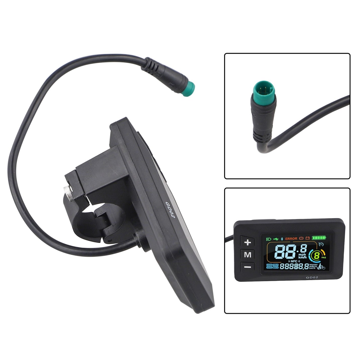 E Bike Dashboard LCD Display with Waterproof Interface and Easy Mounting