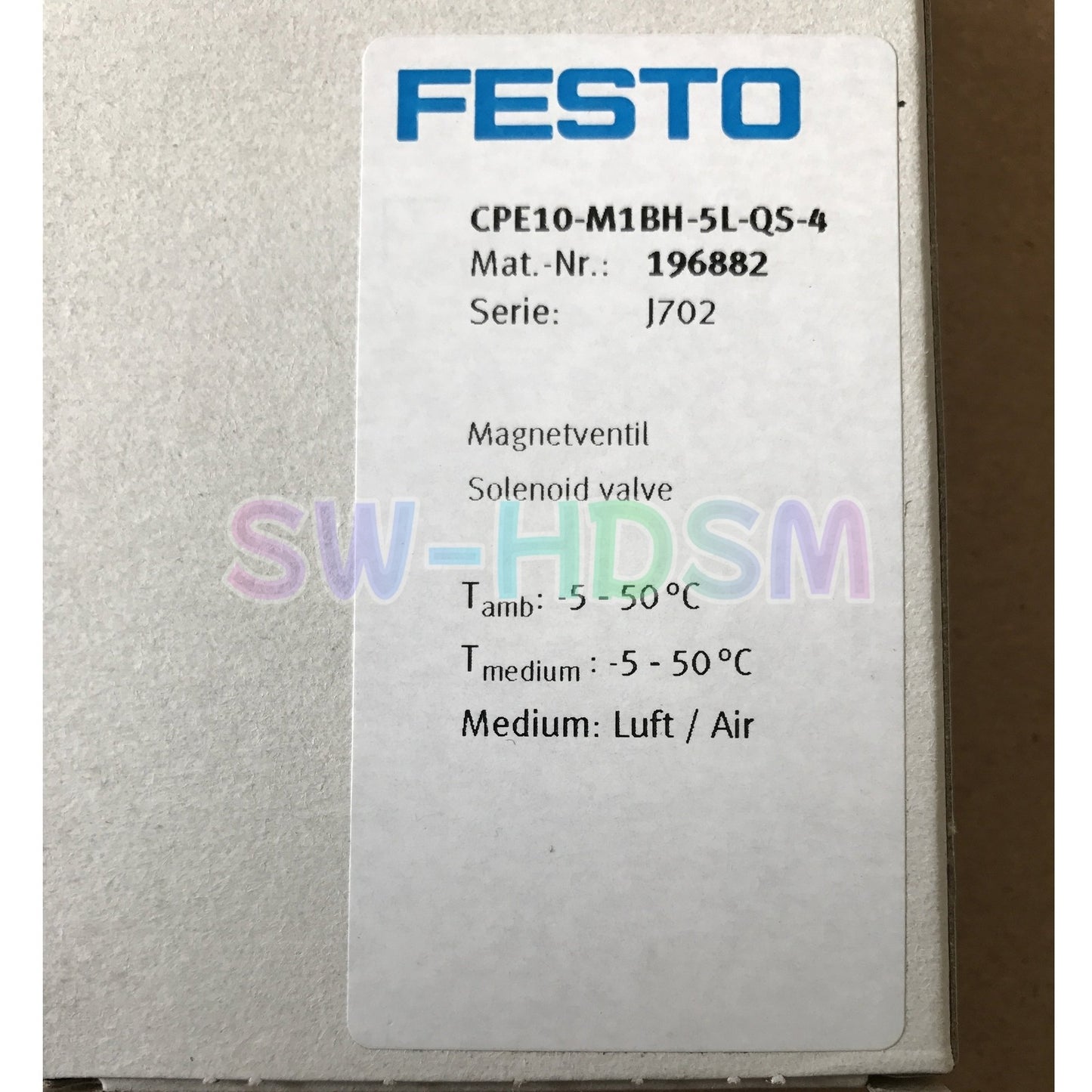 1PCS   Festo Solenoid Valve CPE10-M1BH-5L-QS-4 196882 Freight Free