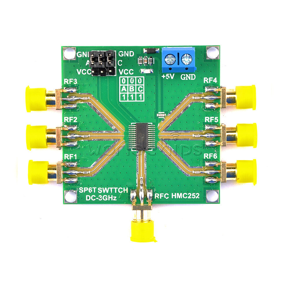 HMC252 DC-3GHz Non-Reflective RF Switch Module Module Single-Pole 6 Throw Switch