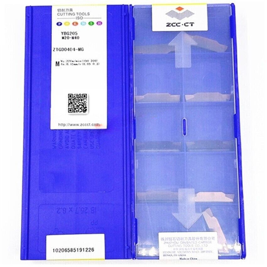 10pcs ZTGD0404-MG YBG205 ZCC.CT CNC blade Carbide Inserts