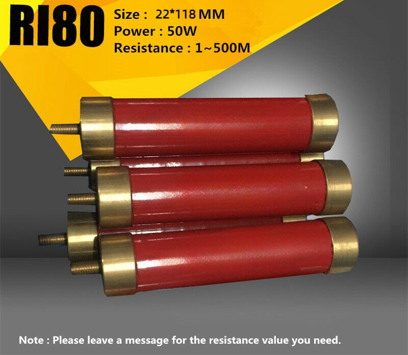 RI80 50W 1~500M high voltage high frequency glass glaze non-inductive resistance