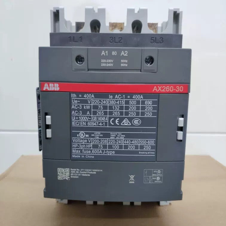 1/piece  ABB AC contactor AX260-30-11-80 AC220V 1SFL547074R8011 (