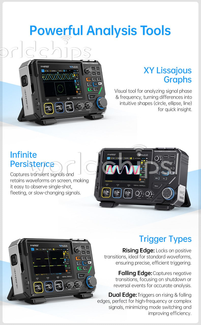 FNIRSI 2D15P Digital Multimeter Oscilloscope Signal Generator Duan Channel 100M