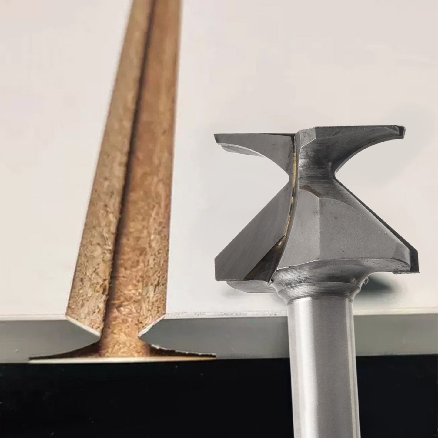 Silver 12 inch Shank Router Bit for Smooth and For Professional Woodworking