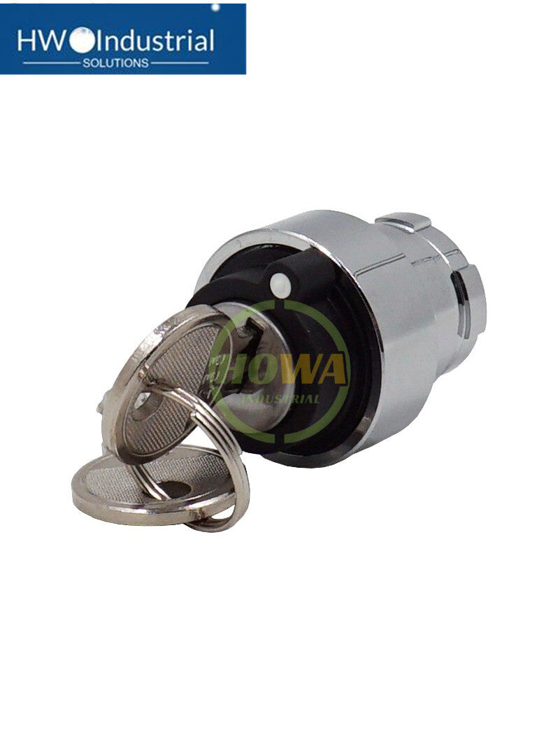 2PC 3-Gear Self-locking Key Knob Selection Button Switch ZB2BG3C ZB2-BG3C
