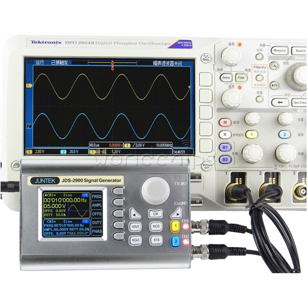 JDS2900~15M 2Channel DDS Function Signal Generator Pulse Signal Frequency Meter