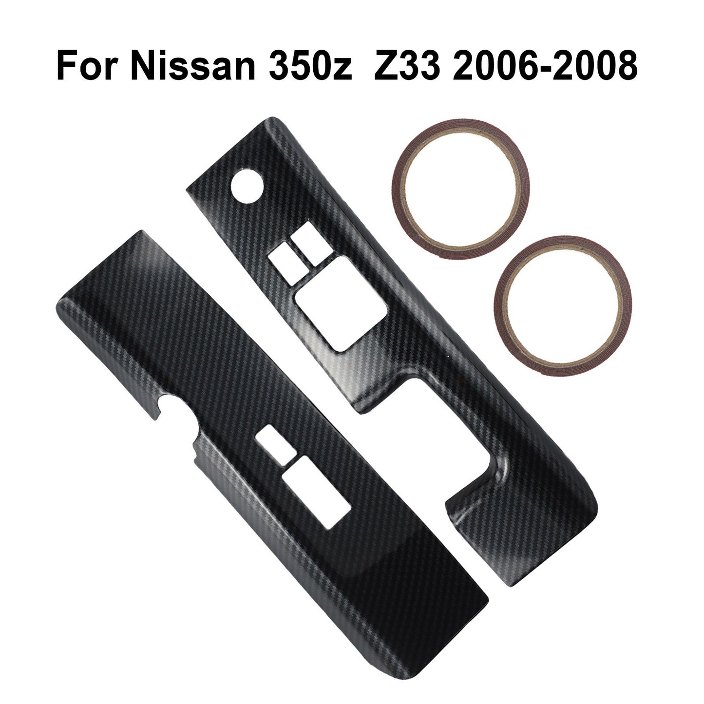 Carbon-Fiber Car Interior Glass Switch Covers ABS For Nissan 350z Z33 2006-2008
