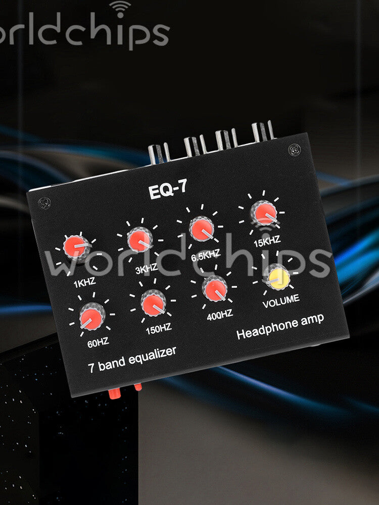 Audio EQ-7 Audio Signal Preamplifier 7 Band Equalizer Adjust Car Phone Amplifier