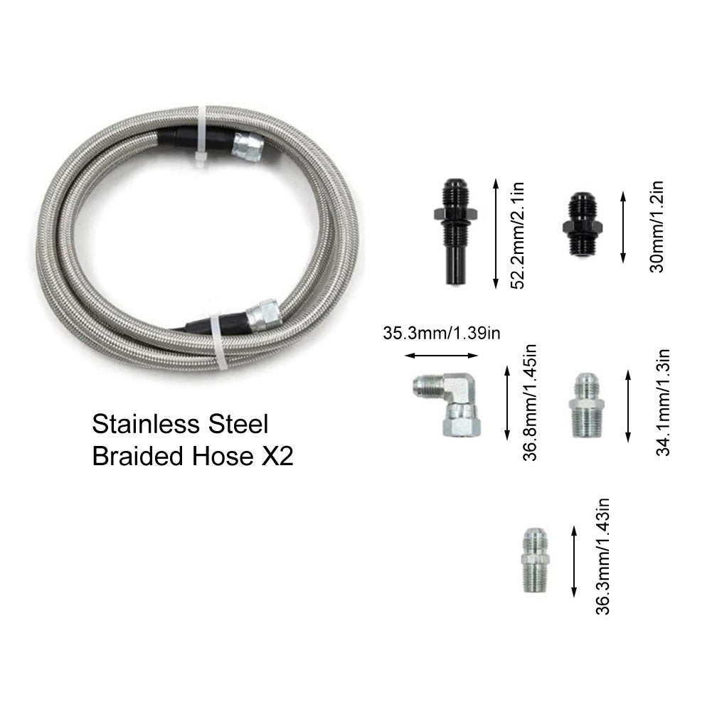 Stainless Steel Flexible Transmission Cooler Lines Kit 6AN for 4L60E 4L80E