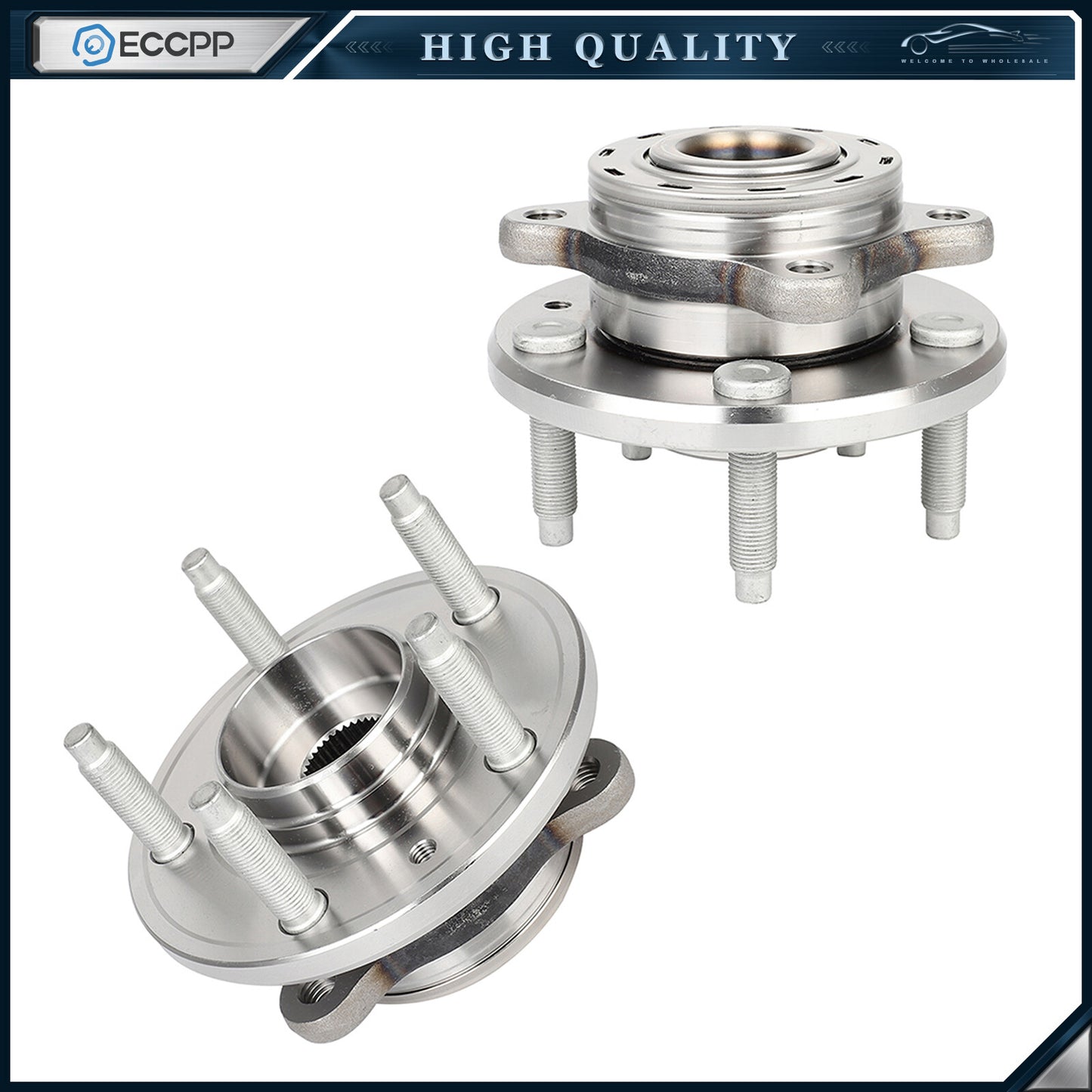 2Pcs Wheel Hub Bearings Assembly Front For 2005-2007 Ford Five Hundred Freestyle