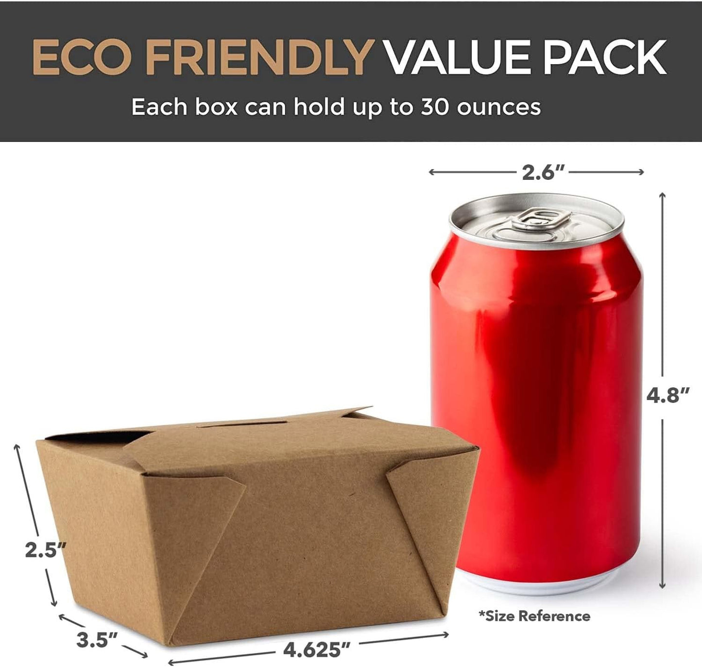 Take Out Food Containers Microwaveable Kraft Brown Take Out Boxes 30 Oz (50 Pack