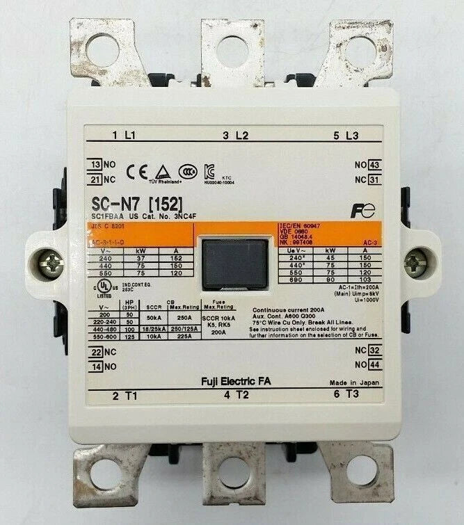 FUJI SC-N7 (152) 110V AC Contactor SCN7 ping# / #P