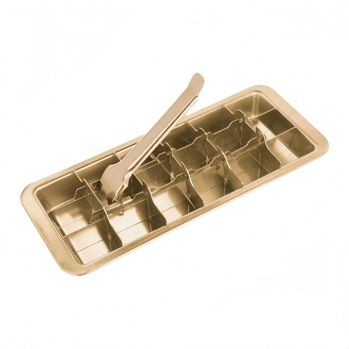 Stainless Steel Ice Cube Maker Tray 18 Slot Removable with Easy Lever Release