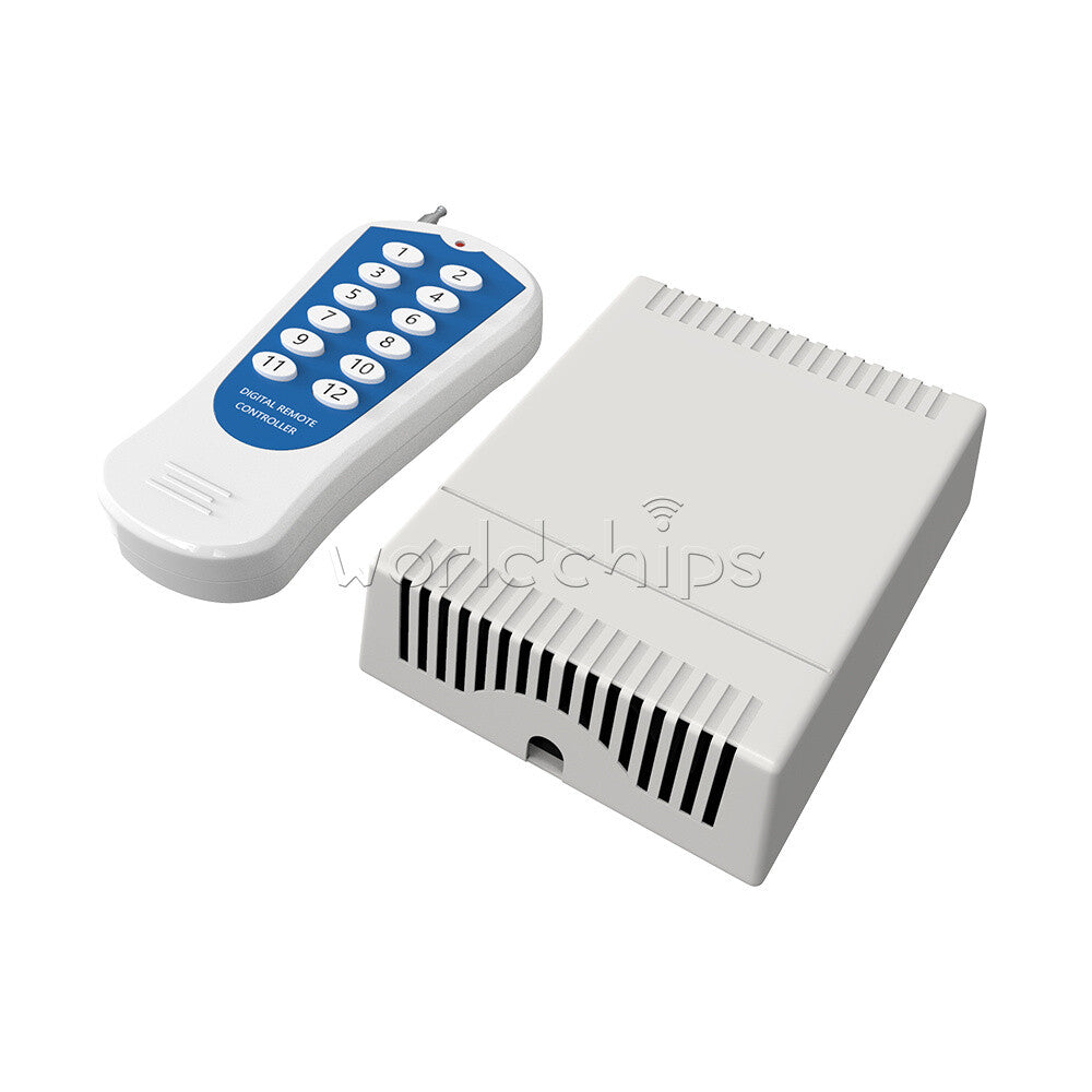 12V 10A relay 12-CH wireless Programable RF Remote Control Transmitter+Receiver