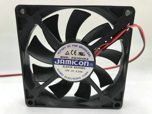 JAMICON  JF0815S1UR-R cooling fan DC12V 0.34A 8015 8CM 2 pin