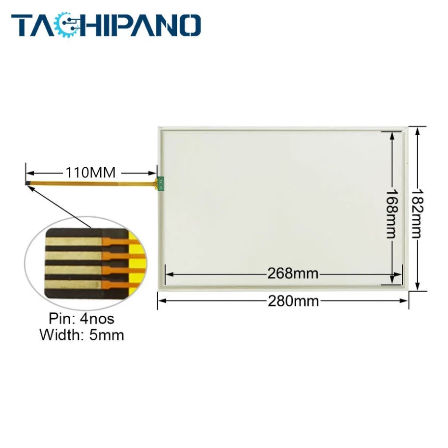Touch Panel for 6AV2124-0MC01-0AX0 TP1200 + Front Overlay 6AV2 124-0MC01-0AX0