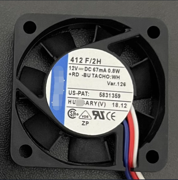 1PC 412F/2H DC12V 67mA 0.80W 4010 4CM cooling fan 412F / 2H