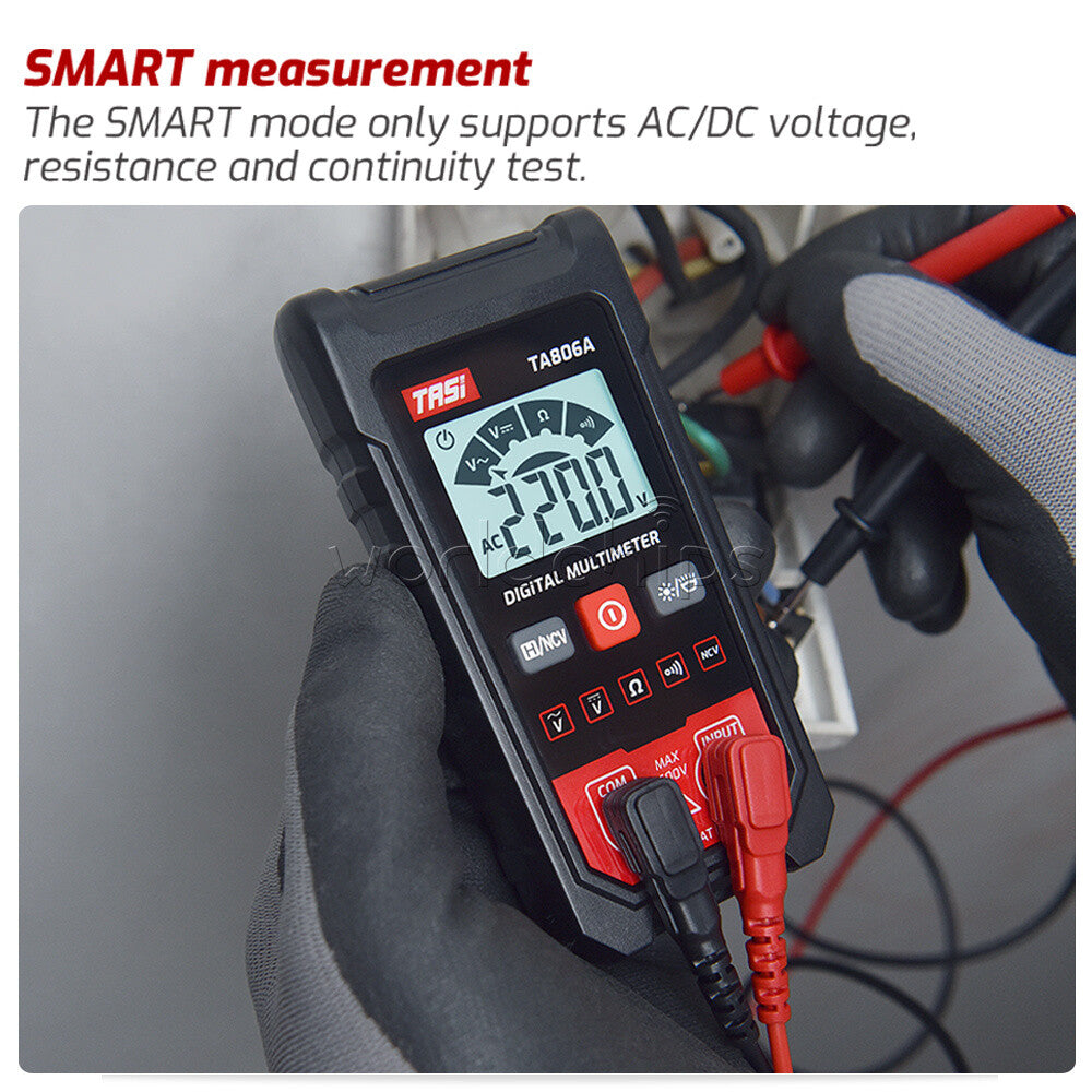 TA806A Multimeter Digital AC/DC Voltage Meter Automatic Resistance Tester