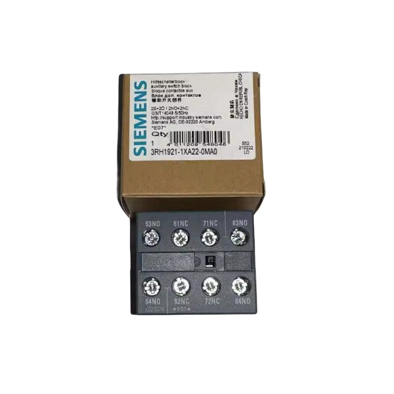 1Pc  SIE-MENS 3RH1921-1XA22-0MA0 2NO 2NC Contactor Auxiliary Contact