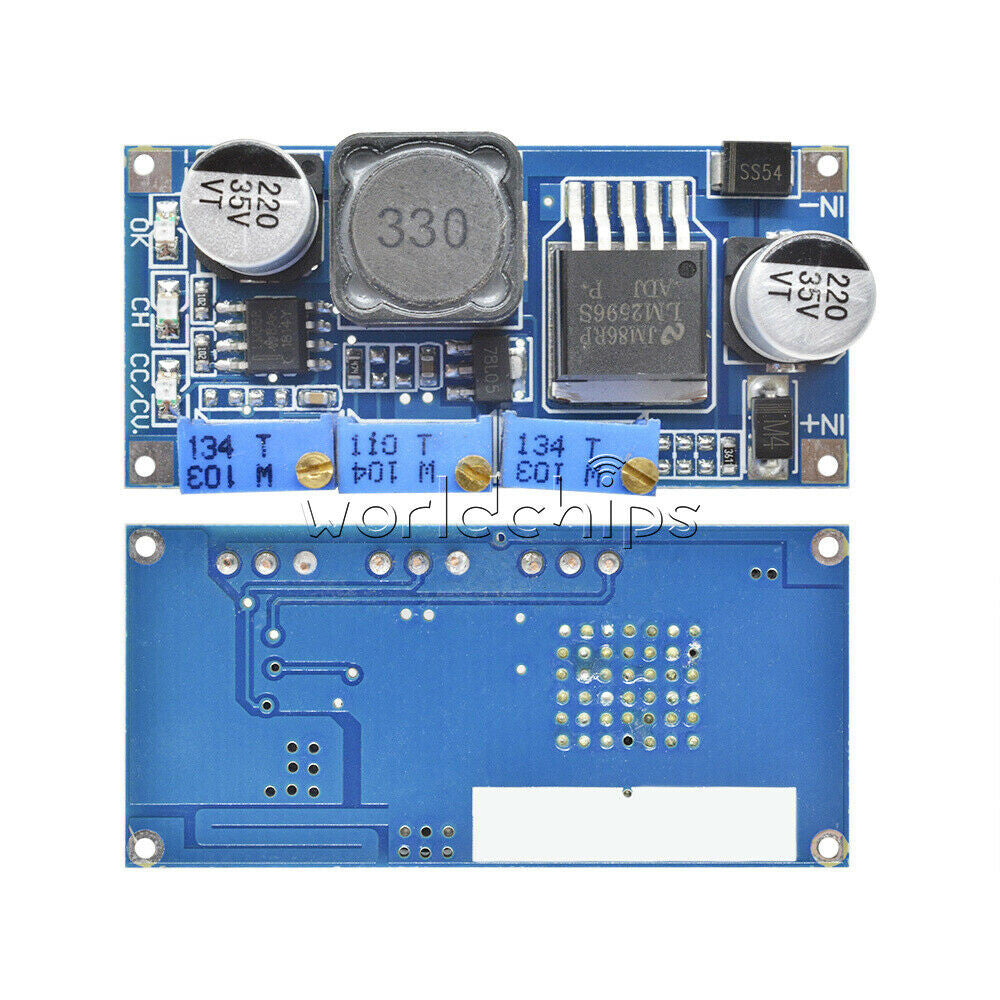 10Pcs DC-DC LM2596 Step-down Adjustable Power Supply Module CC-CV LED Driver