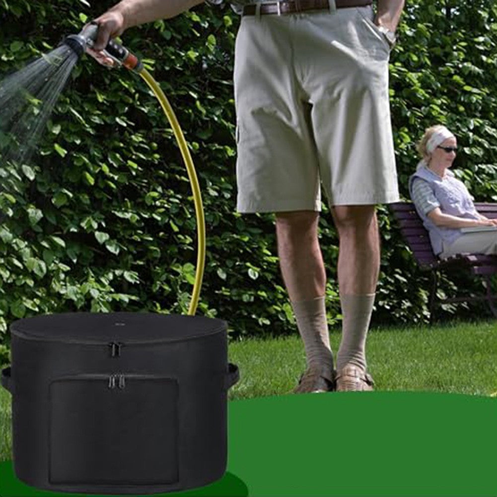 Garden Water Hose Holder Storage Bag Pot For Patio Deck And Garden Use