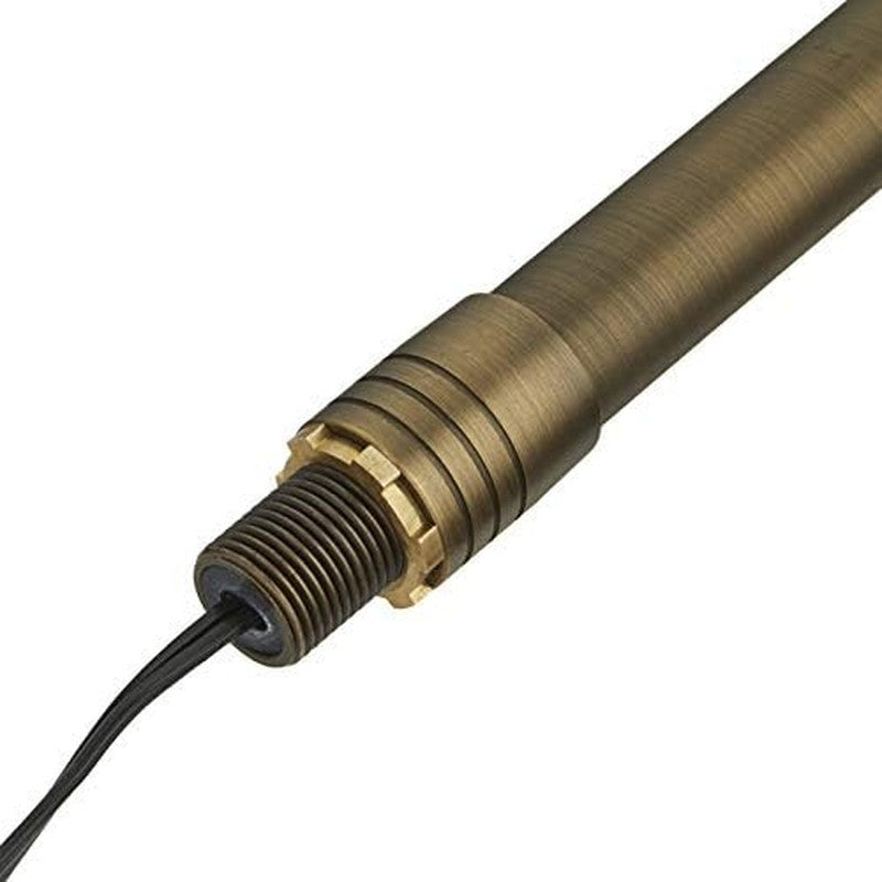 12V Flat Hat Brass Path Light, 25" Tall - 5" Shade, 3W 2700K LED