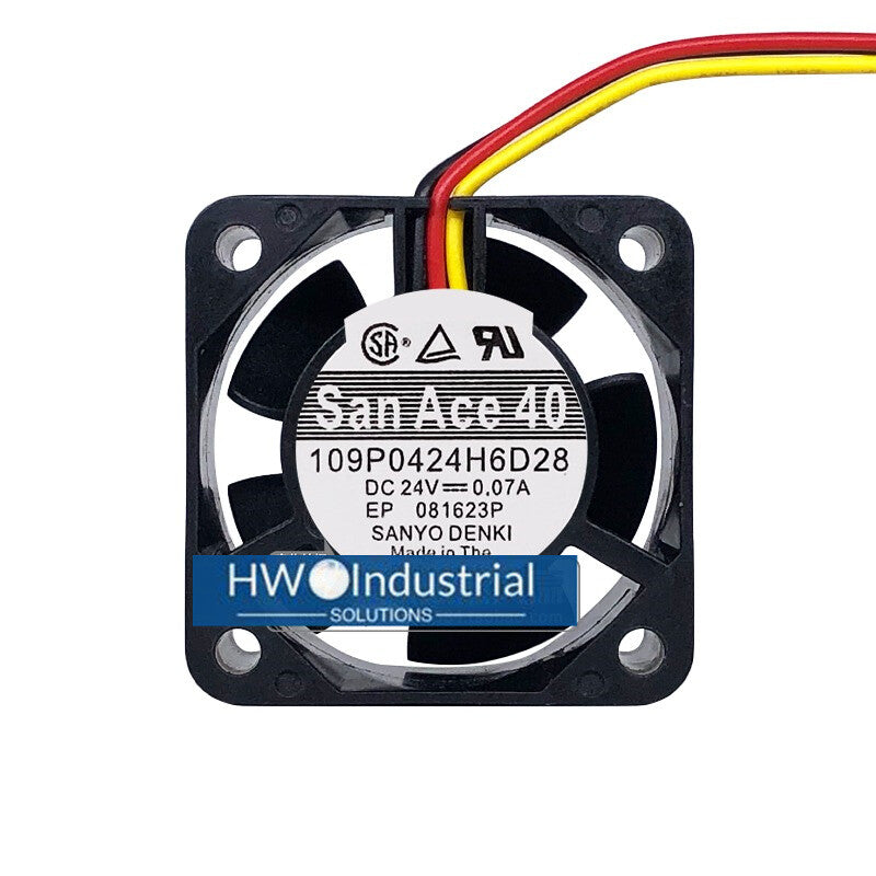 1PC 3-wire 109P0424H6D28 SANYO DC24V 0.07A 4CM 4020 Equipment Cooling Fan