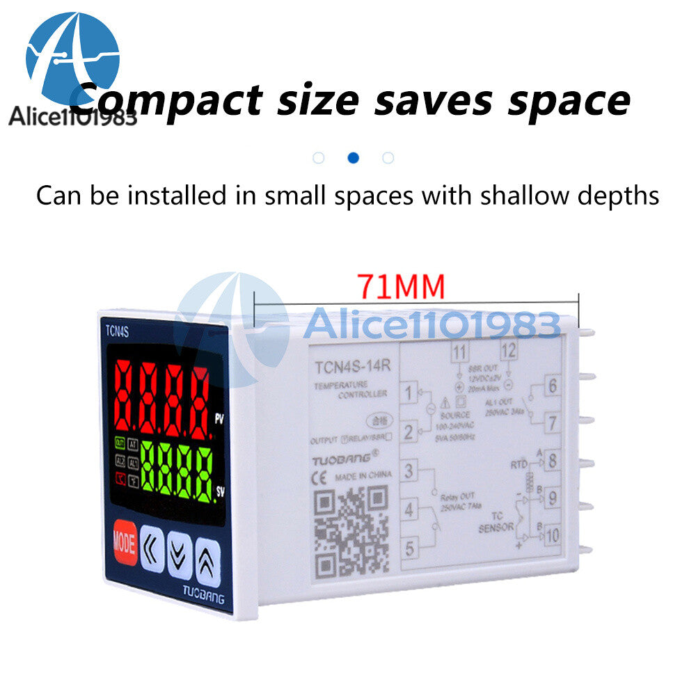 Digital PID Thermostat universal input Temperature Controller 0~1370℃ AC100~240V