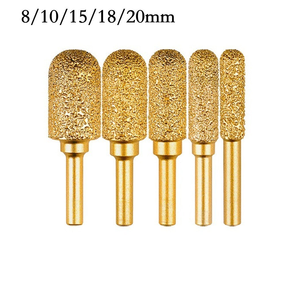 2PCS 820mm Drill Grinding Head Emery Burr for Metal Engraving and Crafts