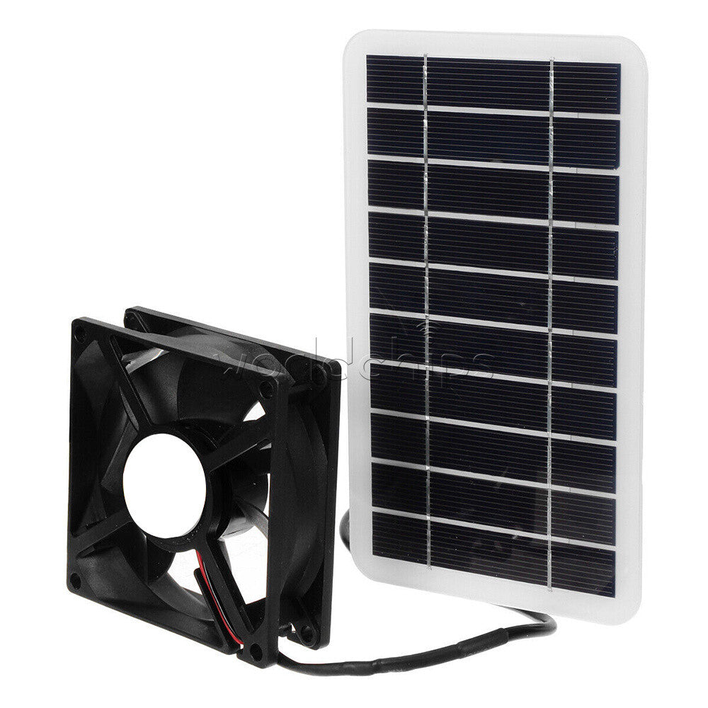 Solar Panel Powered Fan Ventilator 30W Exhaust Fan for Pets Dog Chicken House