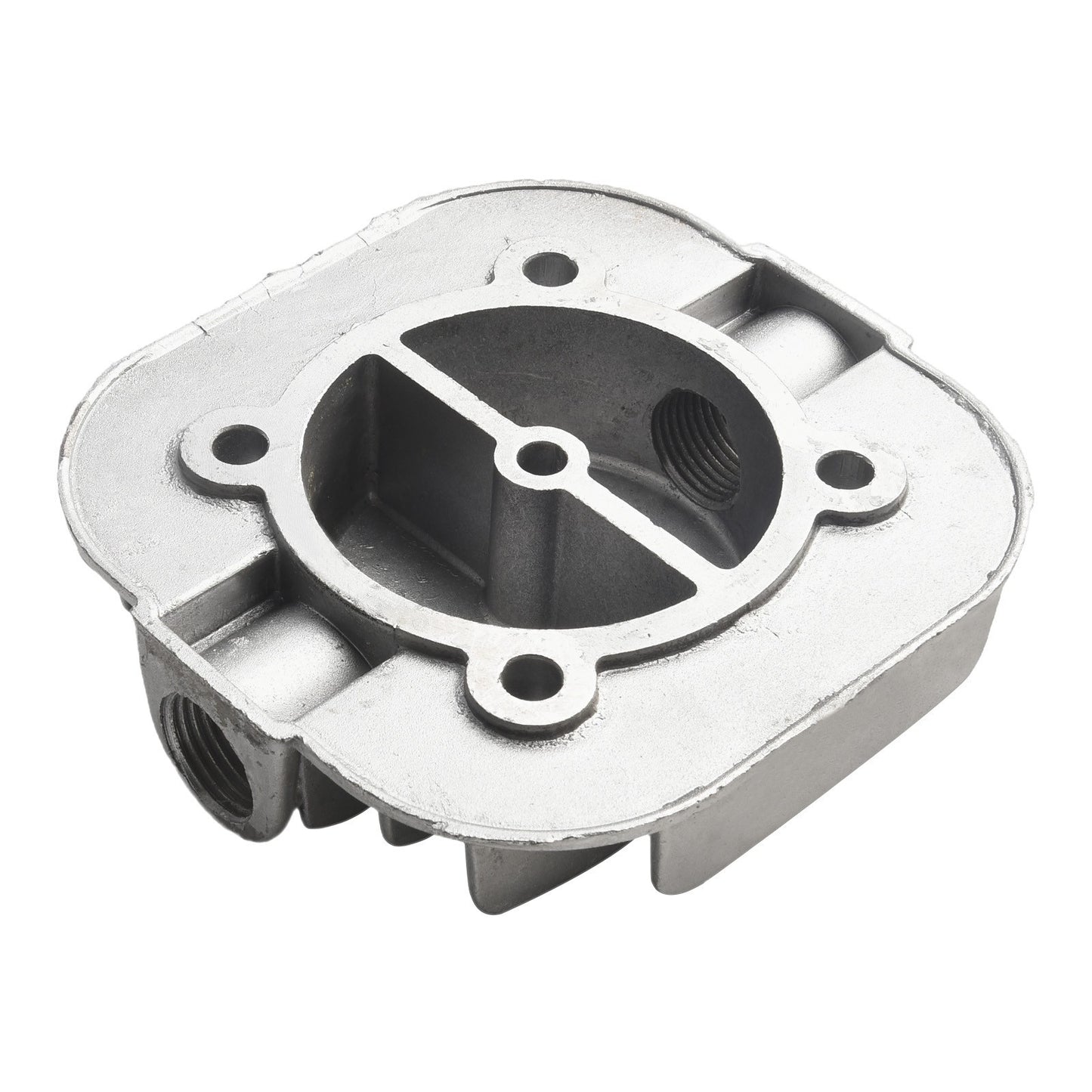 Silent Oilfree Air Compressor Cylinder Head Grey Cast Aluminum Replacement Part