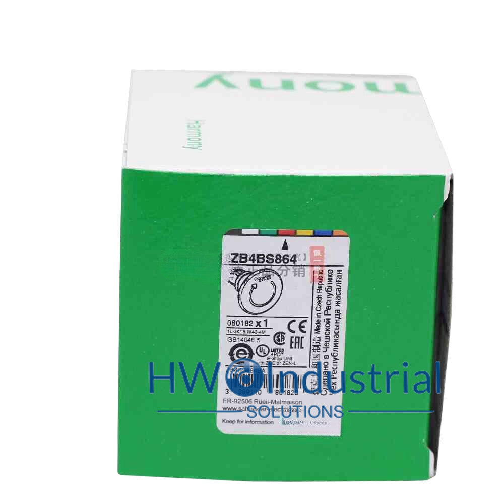 1PC Mushroom Shaped Button Head Red Emergency Stop ZB4BS864 ZB4-BS864