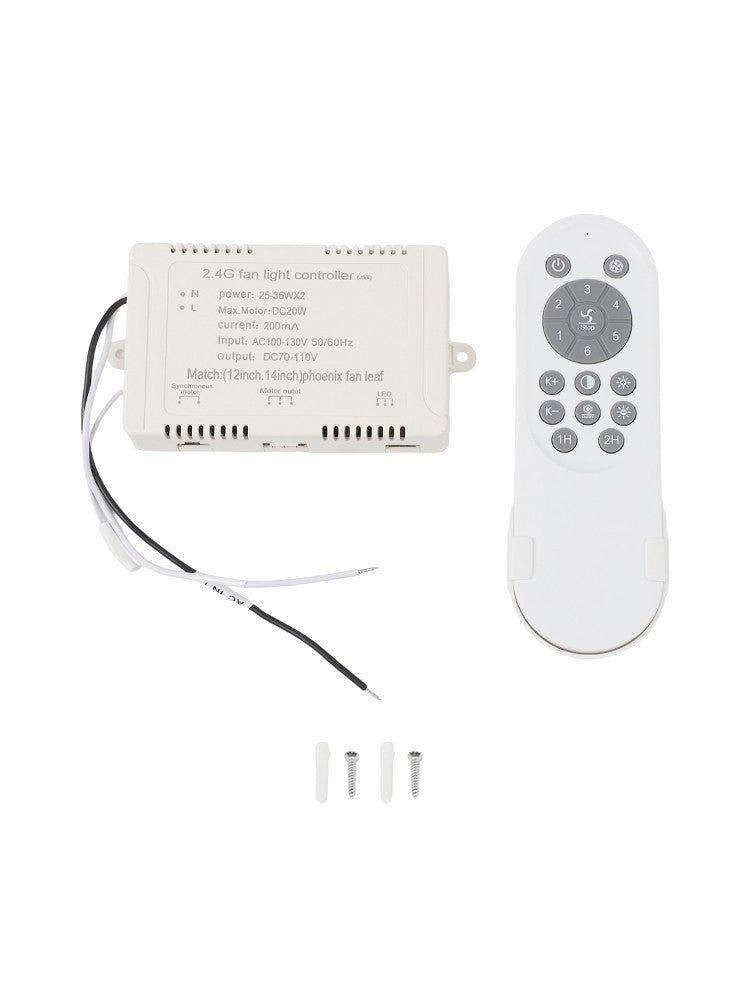 User Centric 24V Fan Light with Remote Control and Custom Brightness Settings