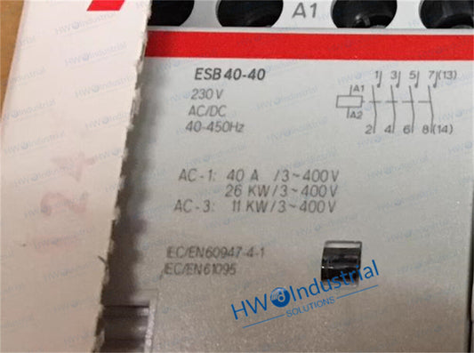 1/Piece ESB40-40 40A ABB Building Specific Contactor Coil Voltage 230V AC/DC