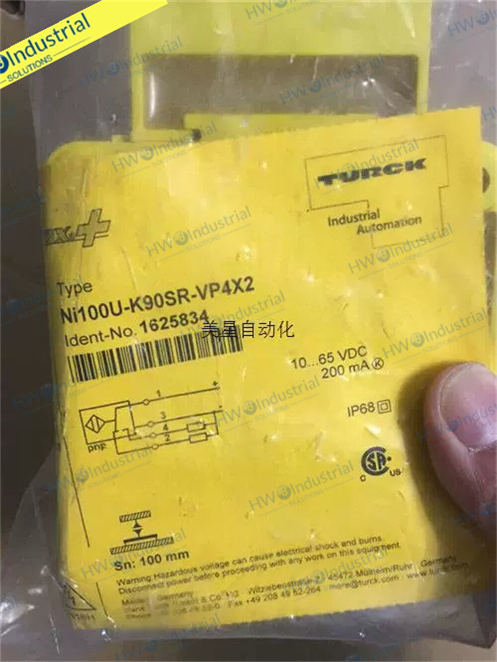 1/Piece NI100U-K90SR-VP4X2 1625834 TURCK Proximity Switch