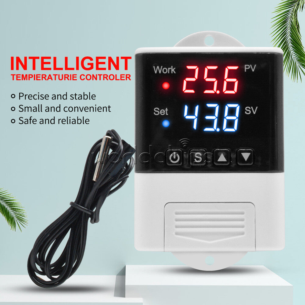 DTC1110 AC 110-220V Dual LED Intelligent Temperature Controller Thermostat + NTC