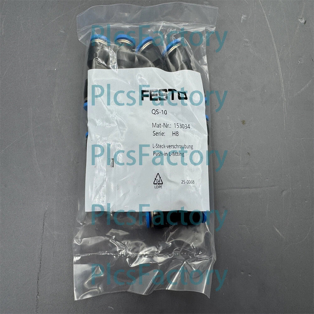 1Bag/10pcs  Festo QS-10 QS10 153034 Fitting Free Shipping #P