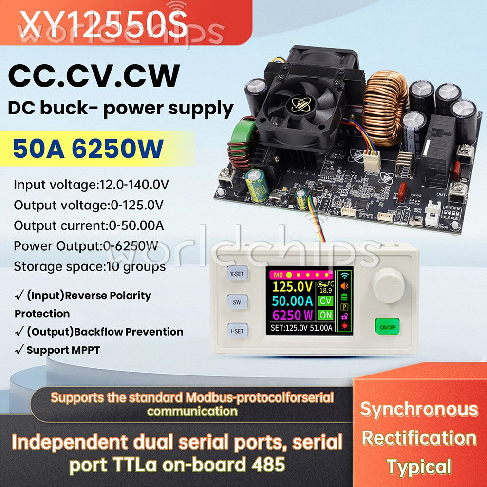 XY12550S CNC DC Adjustable Buck Power Supply Module Constant Voltage Current 50A