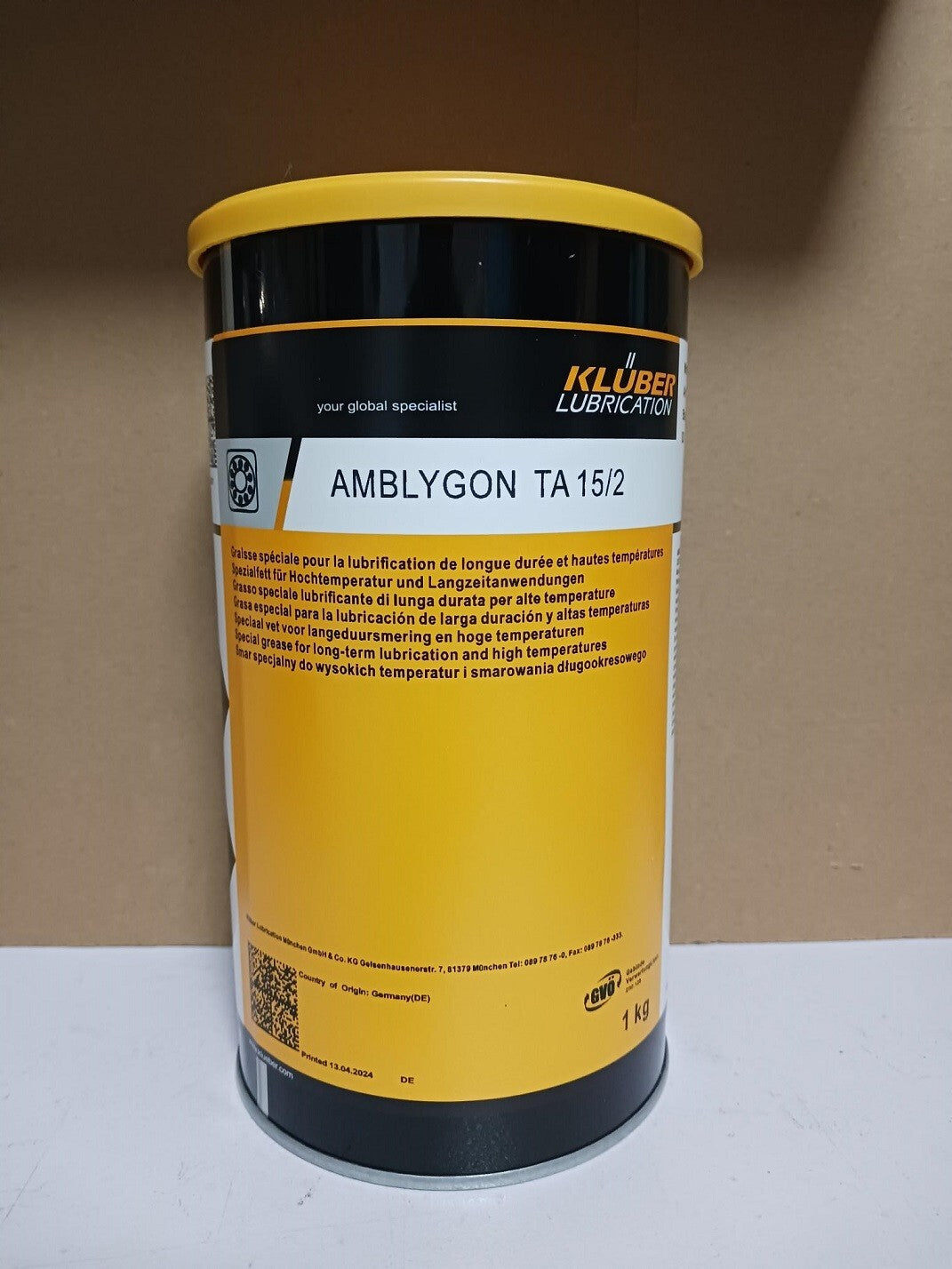 KLUBER Lubrication AMBLYGON TA 15/2 Grease 1Kg ( 2.2 LB )  free ship