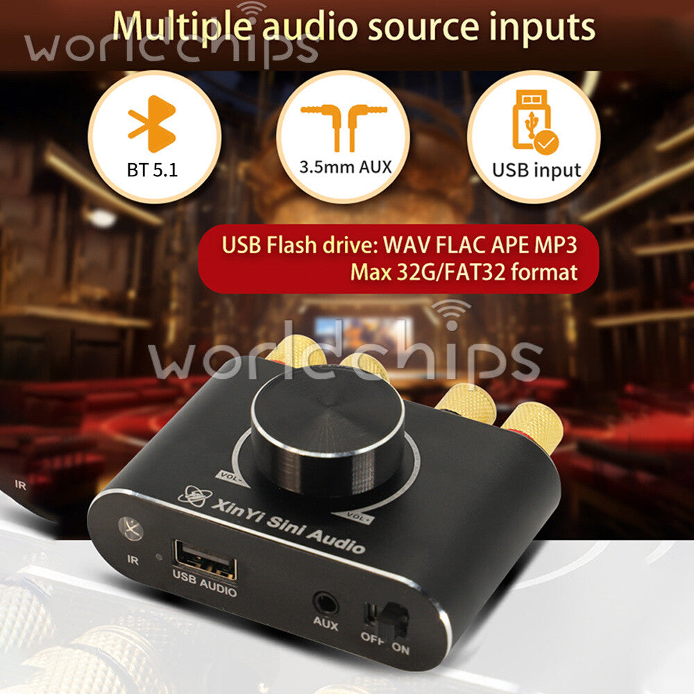 X100H HIFI Bluetooth Stereo Digital Audio Power Amplifier Board TPA3116 Class-D