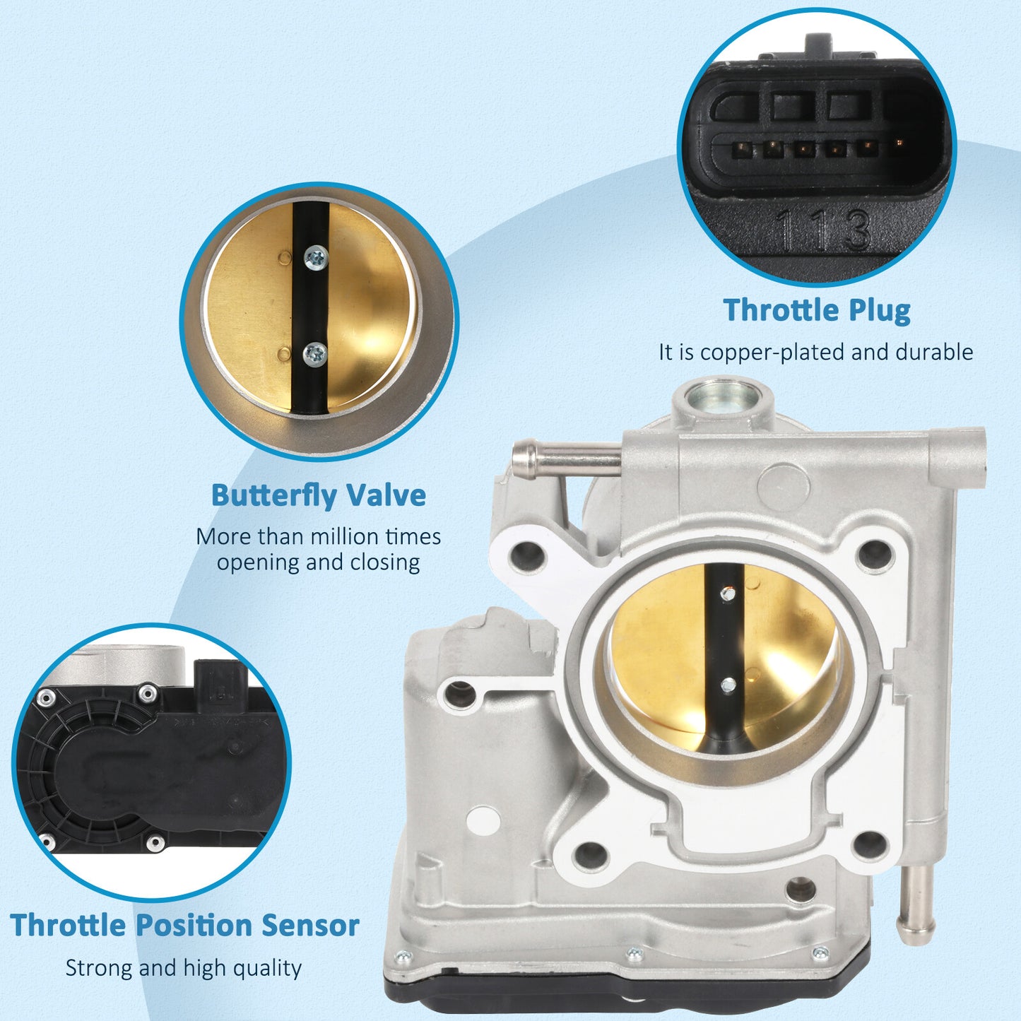 Throttle Body  For Mazda 3 2006-2009 Mazda 5 2008-2010 Mazda 6 2006-2008 2.3L