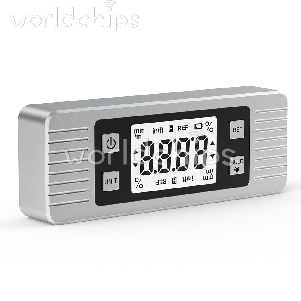 3in1 Protractor Inclinometer Level Ruler 4*90° Digital LCD Display W/ Backlight